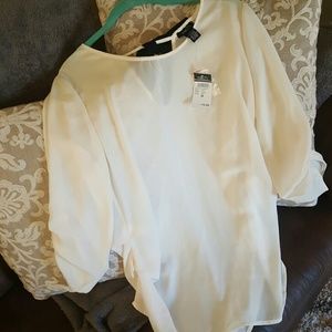 Cream, Bow Back, blouse